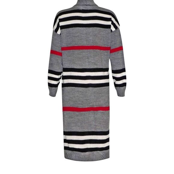 Christie Striped Longline Knitted Cardigan - Picture 4 of 5